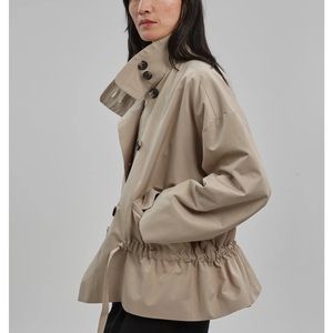 Frankie Shop Myro Drawstring Jacket Beige